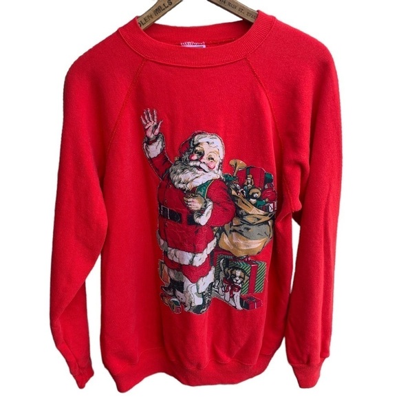 Vintage Santa Crewneck Sweatshirt XL - Picture 1 of 5